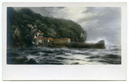 ARTIST : ELMER KEENE - CLOVELLY (HAND COLOURED) - Keene, Elmer