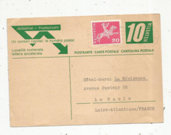Entier Postal Sur Carte Postale , Suisse,1966, SOLOTHURN BAHNHOF - Stamped Stationery