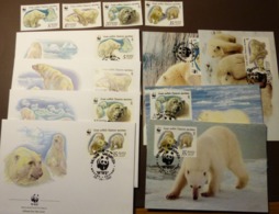 UdSSR Russia WWF Eisbär Polarbear  Maxi Card FDC MNH ** #cover 4992 - Verzamelingen & Reeksen