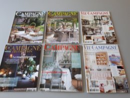 6 Magazines : Vie à La Campagne N° 8 Et 9; Campagne Décoration N° 81, 82, 84, 85 & - House & Decoration