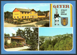 C8587 - TOP Geyer - Busbahnhof Konsum Kaufhalle - Bild Und Heimat Reichenbach - Geyer