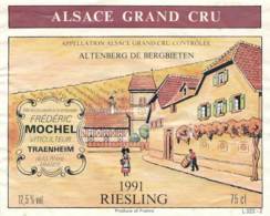 Etiquettes De Vin -B3718 -Mochel -67-Traenheim  (Vignoble, Millésime, état;...se Référer Au  Scan)-Envoi Gratuit - Riesling