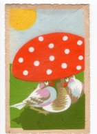 90 - Ph5 - Oiseaux Sous Un Gros Champignon - Mushrooms