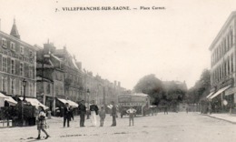 Cpa Villefranche Sur Saone Place Carnot - Villefranche-sur-Saone