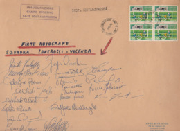 AUTOGRAFI SQUADRA LANEROSSI VICENZA - FONTANAFREDDA Inaugurazione STADIO 1975 - Autographes