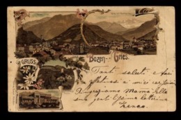 C2356 GRUSS AUS BOZEN GRIES SALUTI DA BOLZANO 1898 ? KURHAUS UND PANORAMA  FORMATO PICCOLO - Bolzano (Bozen)