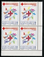 MACEDONIA 1999 Solidarity Week Tax Block Of 4 MNH / **.  Michel 104 - Noord-Macedonië