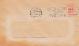 New Zealand 1961 United Nation Day, Prepaid Envelope - Briefe U. Dokumente