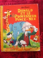 1961 WALT DISNEY DONALD ET LE PROFESSEUR PINCE-NEZ LES ALBUMS ROSES HACHETTE - Sammelbilderalben & Katalogue