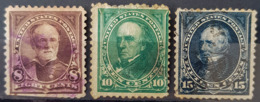 USA 1894 - Canceled - Sc# 257, 258, 259 - 8c 10c 15c - Used Stamps