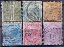 ITALY / ITALIA 1863/77 - Canceled - Sc# 24, 26, 27, 28, 31, 32 - Afgestempeld