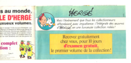 BD " TINTIN " Publicité Pour La Parution  De L'intégrale Des Oeuvres D' Hergé  - Editions Du Lombrad (b264) - Presseunterlagen