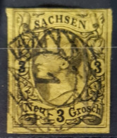 SACHSEN 1855 - Canceled - Mi 11 - 3ng - Sachsen