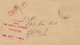 Hong Kong 1975 FPO 708 RAF Kai Tak Gurkha Engineers Forces Official Domestic Cover - Covers & Documents