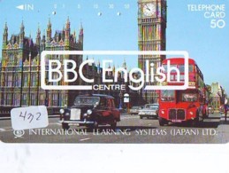 Télécarte Japon * ANGLETERRE * ENGLAND * LONDON Big Ben * (432) GREAT BRITAIN RELATED * Phonecard Japan - Culture