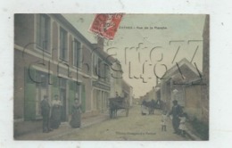 Perthes (77) : La Rue De La Planche Prise Du Café Billard En 1910 (animée, Attelage) PF. - Perthes