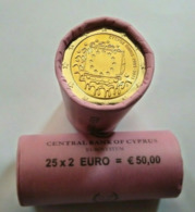 CIPRO - CYPRUS 25 X 2 EURO 2015 " BANDIERA EUROPEA " ROTOLO - ROLLE - ROLL - ORIGINALE - Chypre