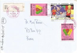 Cameroun Cameroon 2015 Campo Depart World Cup Football USA Roger Milla AIDS SIDA Registered Domestic Cover - 1994 – États-Unis