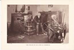 Grande Photo (Phototypie, Héliogravure) - F.M. 102 /  UNE FILEUSE DE LIN DANS LE CAMBRESIS - Cliché R. DELAME - Zonder Classificatie