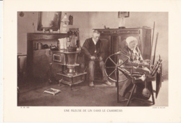 Grande Photo (Phototypie, Héliogravure) - F.M. 102 /  UNE FILEUSE DE LIN DANS LE CAMBRESIS - Cliché R. DELAME - Sin Clasificación