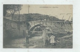 Collobrières (83) : Touristes Sur Les Berges Au Niveau Du Pont Vieux De 1910 (animé)PF. - Collobrieres