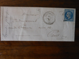 Lettre GC 4819 Lezinnes Yonne Avec Correspondance - 1849-1876: Classic Period