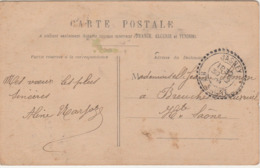 1900 / Cachet Pointillé De Jasney 70 / Carte Fantaisie Voeux De Narjoz Jasney / Pour Simon Breuches - Other & Unclassified