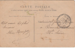 1900 / Cachet Pointillé De Jasney 70 / Carte Fantaisie Voeux De Narjoz Jasney / Pour Simon Breuches - Autres & Non Classés