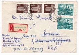 Lettre Recommandée Budapest 1969 Hongrie Suisse Saint-Moritz Magyarország Hungary Luzern Magyar Posta - Briefe U. Dokumente