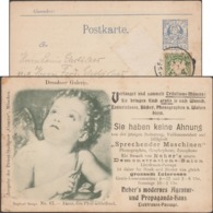 Munchen 1900. Poste Privée Courier De Munich. Peinture Dresdner Galerie Anton Raphaël Mengs, Cupidon, Et Flèche - Mythologie