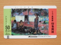 Japon Japan Free Front Bar, Balken  Phonecard (A) / 110-1703 / Gauguin - Why Are You Angry / 2/10 - Peinture