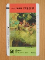 Japon Japan Free Front Bar, Balken  Phonecard (A) / 110-2690 / E. Degas - Yellow Dancers / 5/10 - Peinture