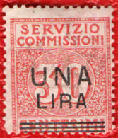 ITALIA REGNO - 1925 - CIFRA IN UN CERCHIO CON SOVRASTAMPA - FRANCOBOLLO CON PIEGA - MH - Portomarken