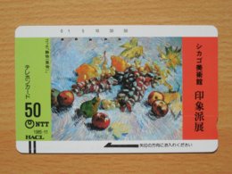 Japon Japan Free Front Bar, Balken  Phonecard (A) / 110-2693 / V. Van Gogh - Grapes, Lemons, Pears, And Apples / 8/10 - Peinture