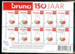 NEDERLAND * PERSOONLIJKE POSTZEGELS * BRUNA * NIJNTJE 150 JAAR  * BLOK VAN 10 * POSTFRIS GESTEMPELD (269) - Personalisierte Briefmarken