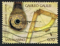 2014 - SAN MARINO - 450° ANNIVERSARIO DELLA NASCITA DI GALILEO / 450th ANNIVERSARY OF THE BIRTH OF GALILEO . USATO - Oblitérés
