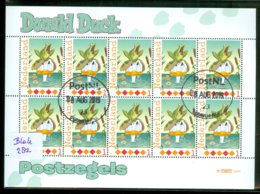 NEDERLAND * Persoonlijke Postzegels * DISNEY * DONALD DUCK * BLOK Of 10 Stamps  * POSTFRIS GESTEMPELD (282) - Timbres Personnalisés