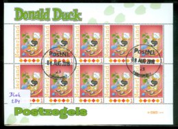 NEDERLAND * Persoonlijke Postzegels * DISNEY * DONALD DUCK * BLOK Of 10 Stamps  * POSTFRIS GESTEMPELD (284) - Francobolli Personalizzati
