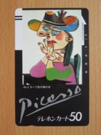 Japon Japan Free Front Bar, Balken Phonecard  / 110-7912 / Picasso / Mint Neuve Neu - Peinture