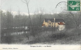 Périgny (Seine-et-Oise) - Le Moulin - Edition Thibault, Semi Aquarelle A. Berger (carte Colorisée) - Perigny