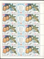 USSR Russia 1981 Sheet Space Research On Orbital Complex Flight Cosmos Salyut Cosmonauts People Sciences Stamps MNH - Collections