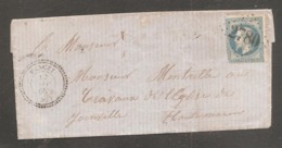 Lettre   Oblit G C  De PANCEY  Haute Marne  Sur 20c  Empire  1868 - 1849-1876: Klassik