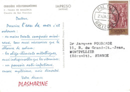 ESPAGNE - CROISIERE MEDITERRANEENNE - IONYL 1960 - PLASMARINE -  PALMA DE MALLORCA. - Cartas & Documentos