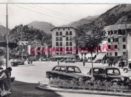 09 - AX LES THERMES -PLACE DU BREILH  -TRACTION AVANT CITROEN - 403 PEUGEOT ARIEGE - Ax Les Thermes