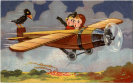 Kinder Flugzeug - Humorkaarten