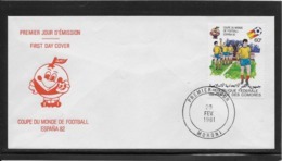 Thème Football - Coupe Du Monde Espagne 1982 - Comores - Enveloppe - 1982 – Espagne