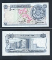 RARE ! SINGAPORE 1 DOLLAR ORCHIDS CURRENCY MONEY BANKNOTE (#143A) AU - Singapore