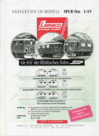 Catalogue LEMACO Prestige Models 1996 Ge 4/4 RhB Spur Om 1:45 - Duits