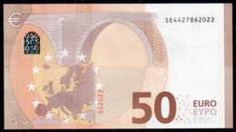 50 EURO ITALIA  SE  S021  Ch. "42"  - DRAGHI   UNC - 50 Euro