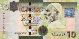 LIBYA 10 DINARS ND 2009 P-73 F-VF "free Shipping Via Regular Air Mail (buyer Risk)" - Libyen